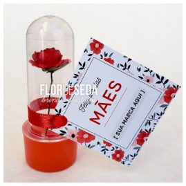 Mini tubete com flor personalizado dia das mães