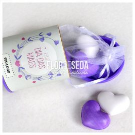 Mini tubo personalizado dia das mães com sabonetes